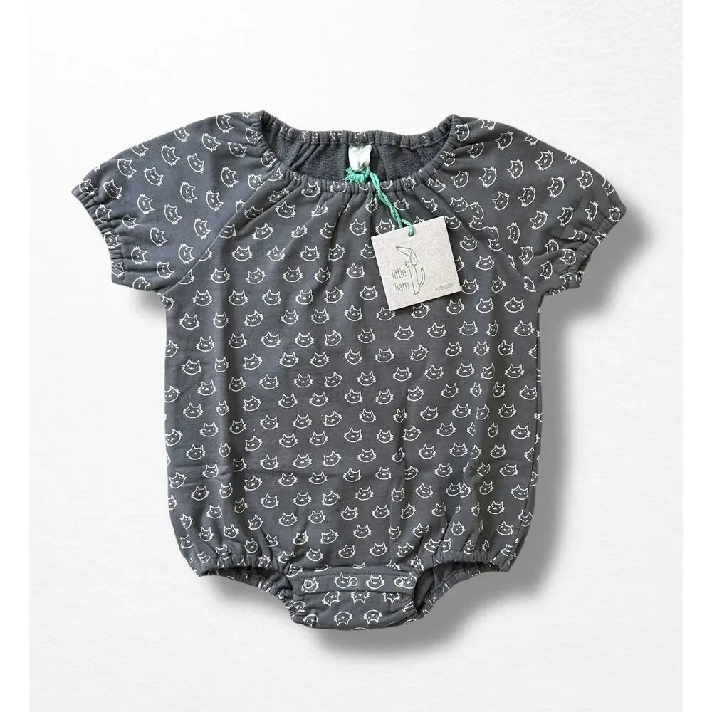 NWT Organic Kitty Print Sweatshirt Bubble, Size 2T